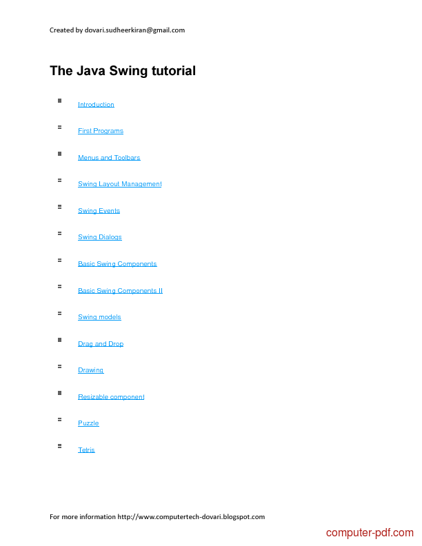 Java Tutorial Point Pdf Free Downloads